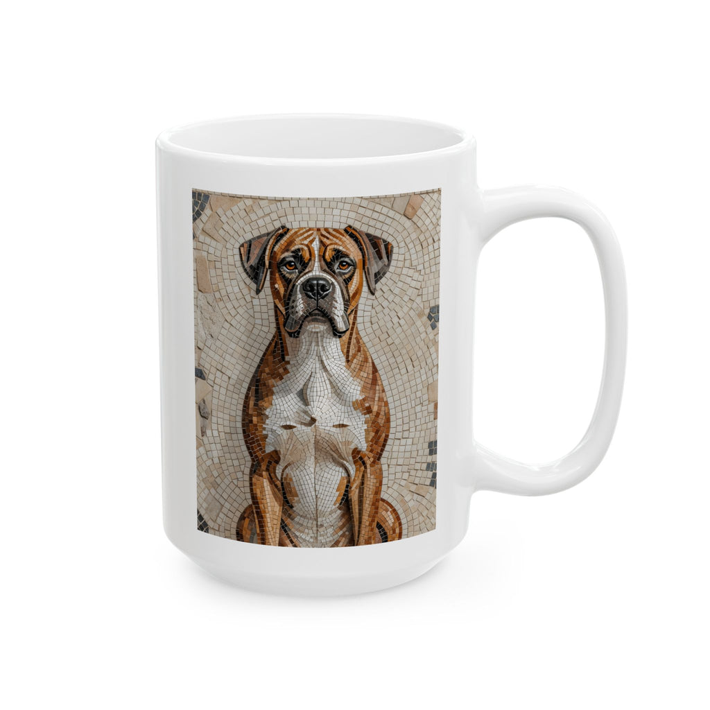 Boxer Coffee Mug | Living Work of Art Collection | Mosaic Style