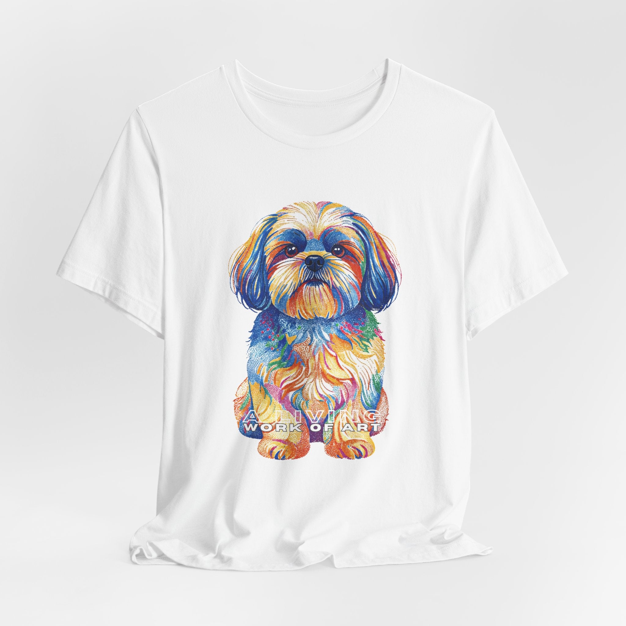 Shih Tzu T Shirt | Living Work of Art Collection | Pointillism Style