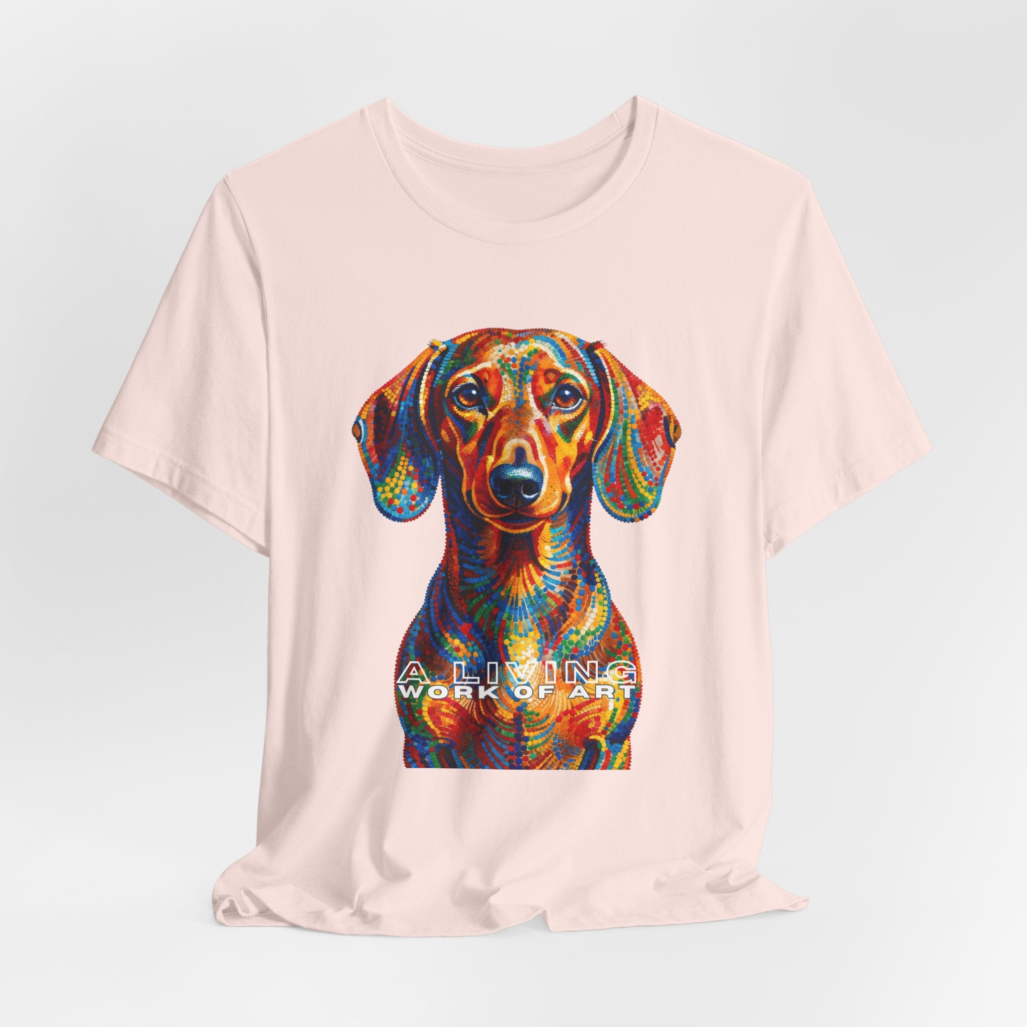 Dachshund T Shirt | Living Work of Art Collection | Pointillism Style