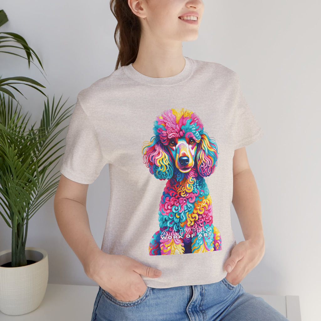 Poodle T Shirt | Living Work of Art Collection | Pointillism Style