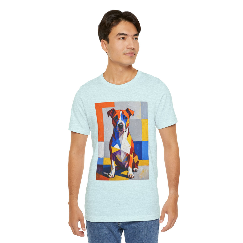 Staffordshire Bull Terrier T Shirt | Living Work of Art Collection | Cubist Style