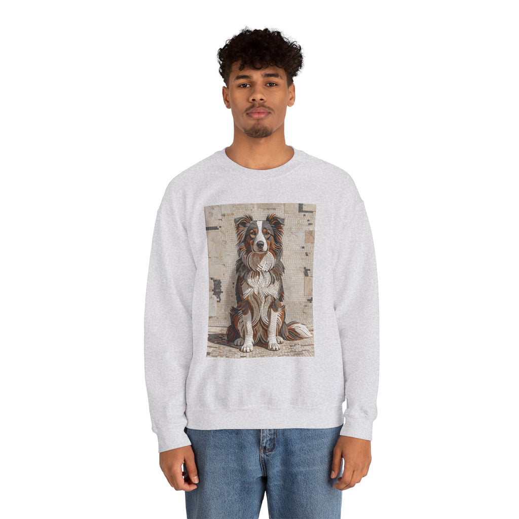 Border Collie Sweatshirt | Living Work of Art Collection | Mosaic Style