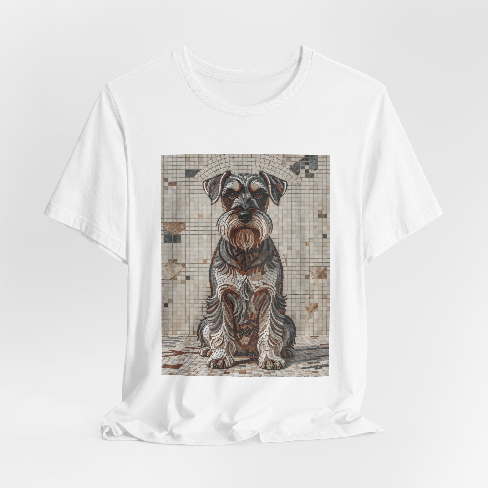Schnauzer T Shirt | Living Work of Art Collection | Mosaic Style