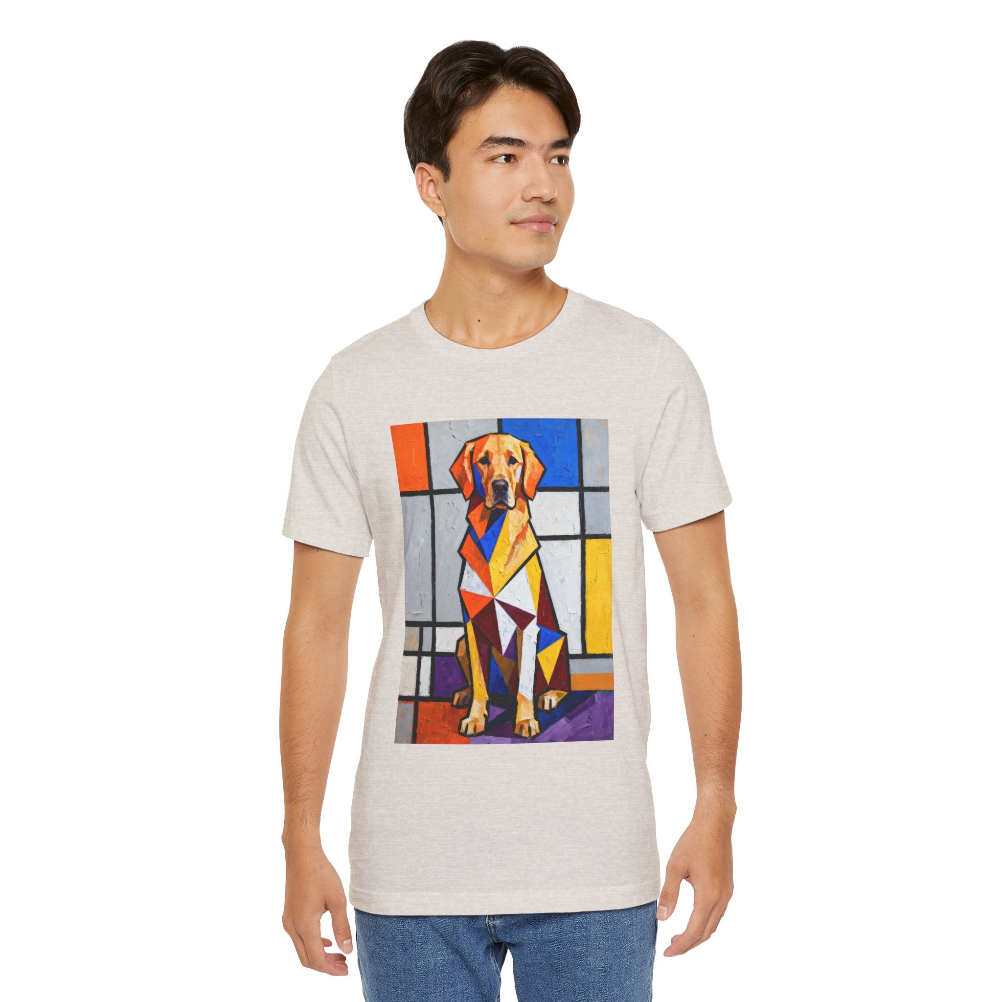 Golden Retriever T Shirt | Living Work of Art Collection | Cubist Style