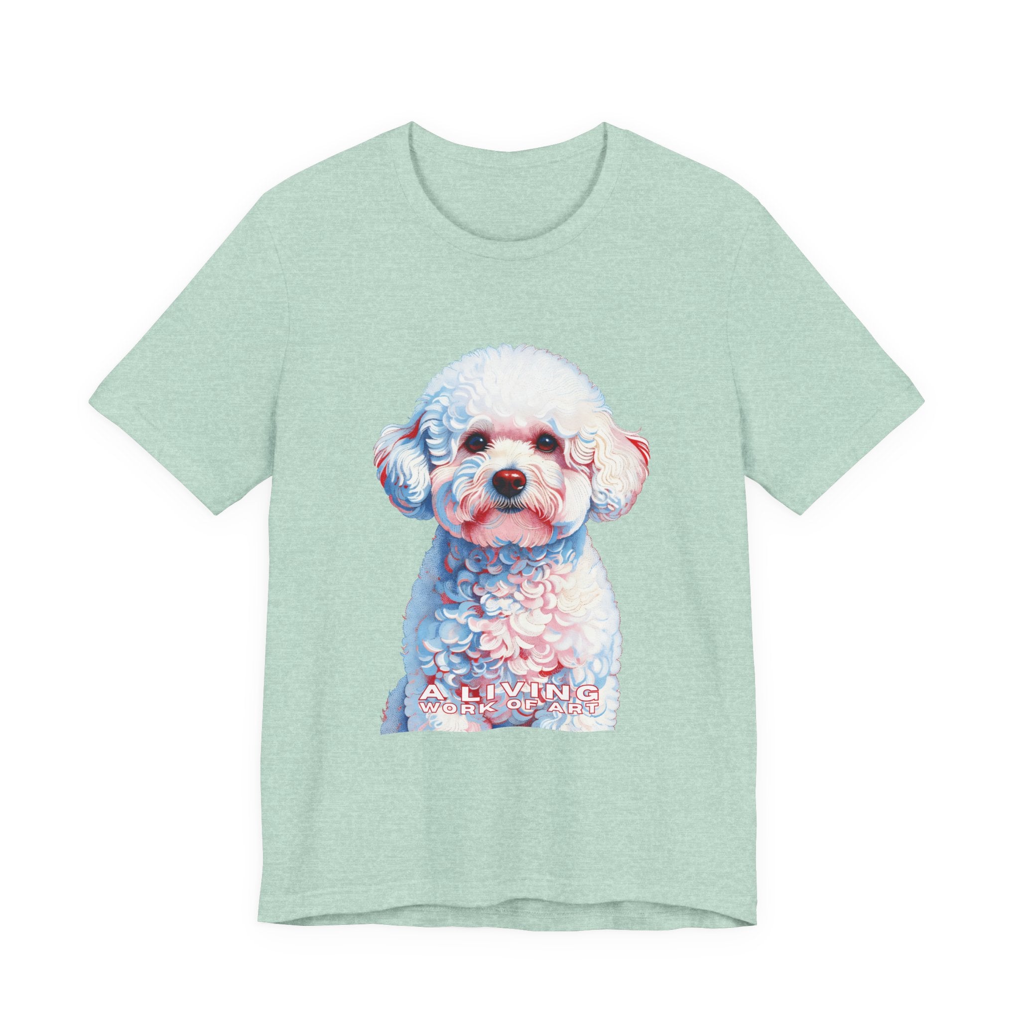 Bichon Frise T Shirt | Living Work of Art Collection | Pointillism Style