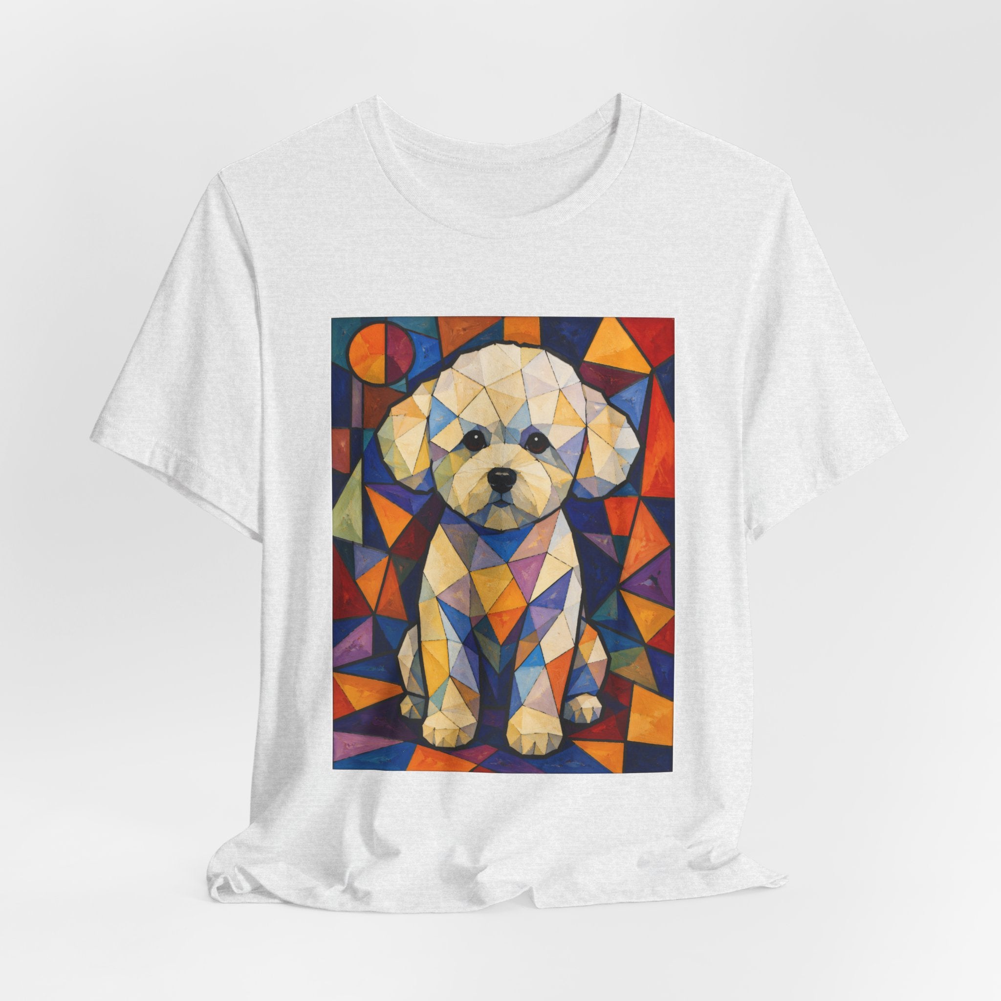 Bichon Frise T Shirt | Living Work of Art Collection | Cubist Style