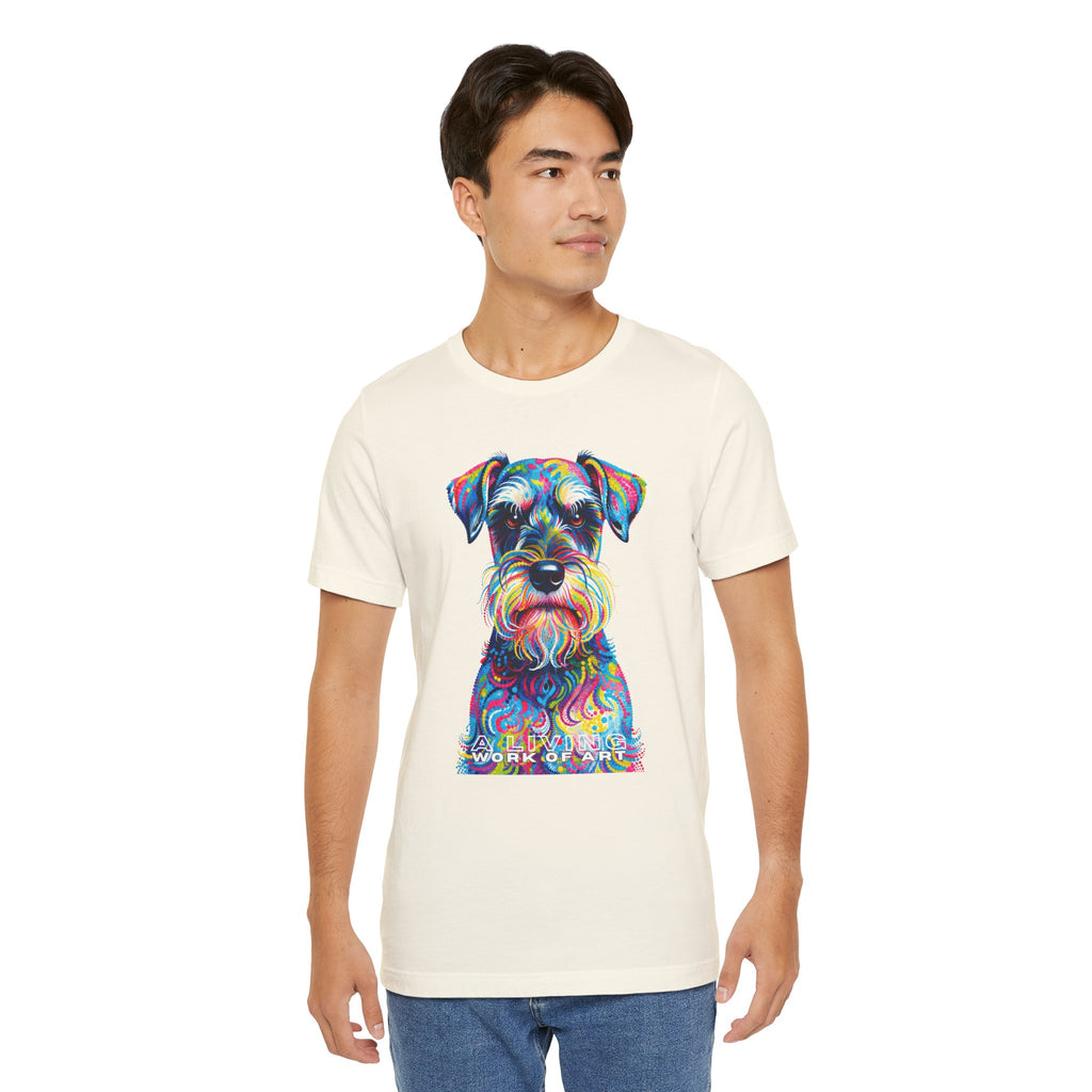 Schnauzer T Shirt | Living Work of Art Collection | Pointillism Style