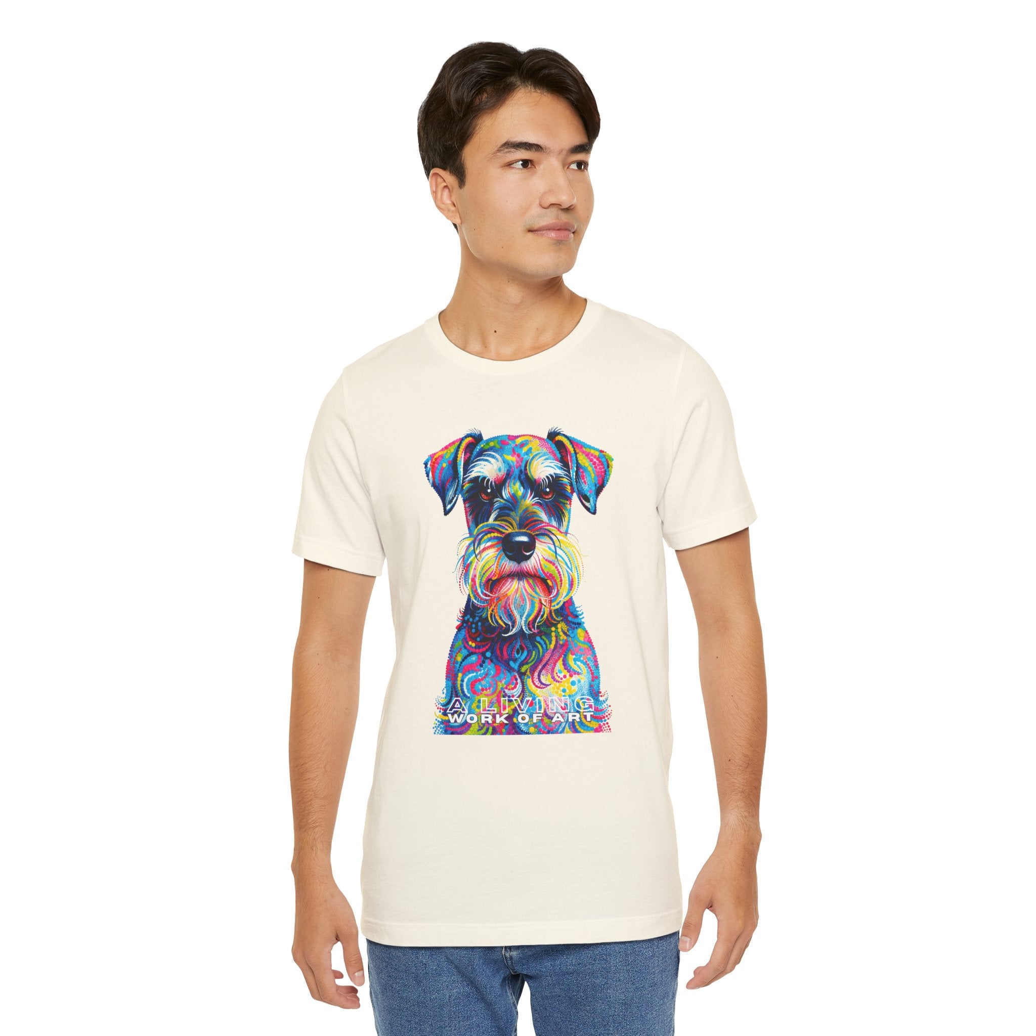 Schnauzer T Shirt | Living Work of Art Collection | Pointillism Style
