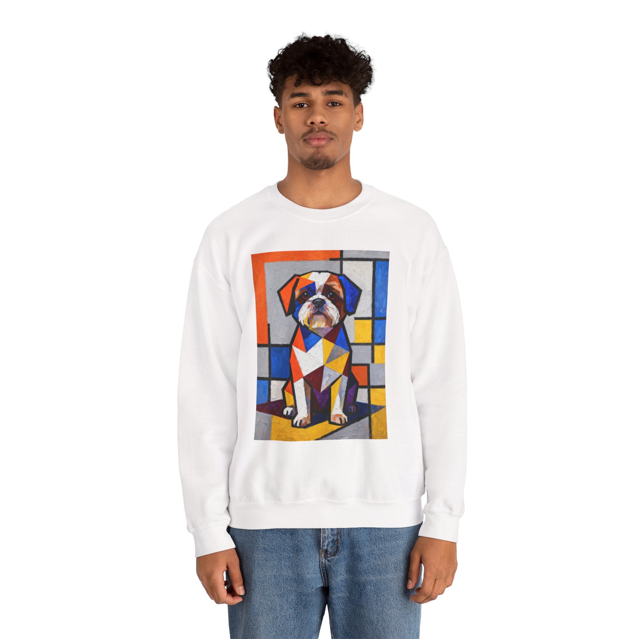 Shih Tzu Sweatshirt | Living Work of Art Collection | Cubist Style