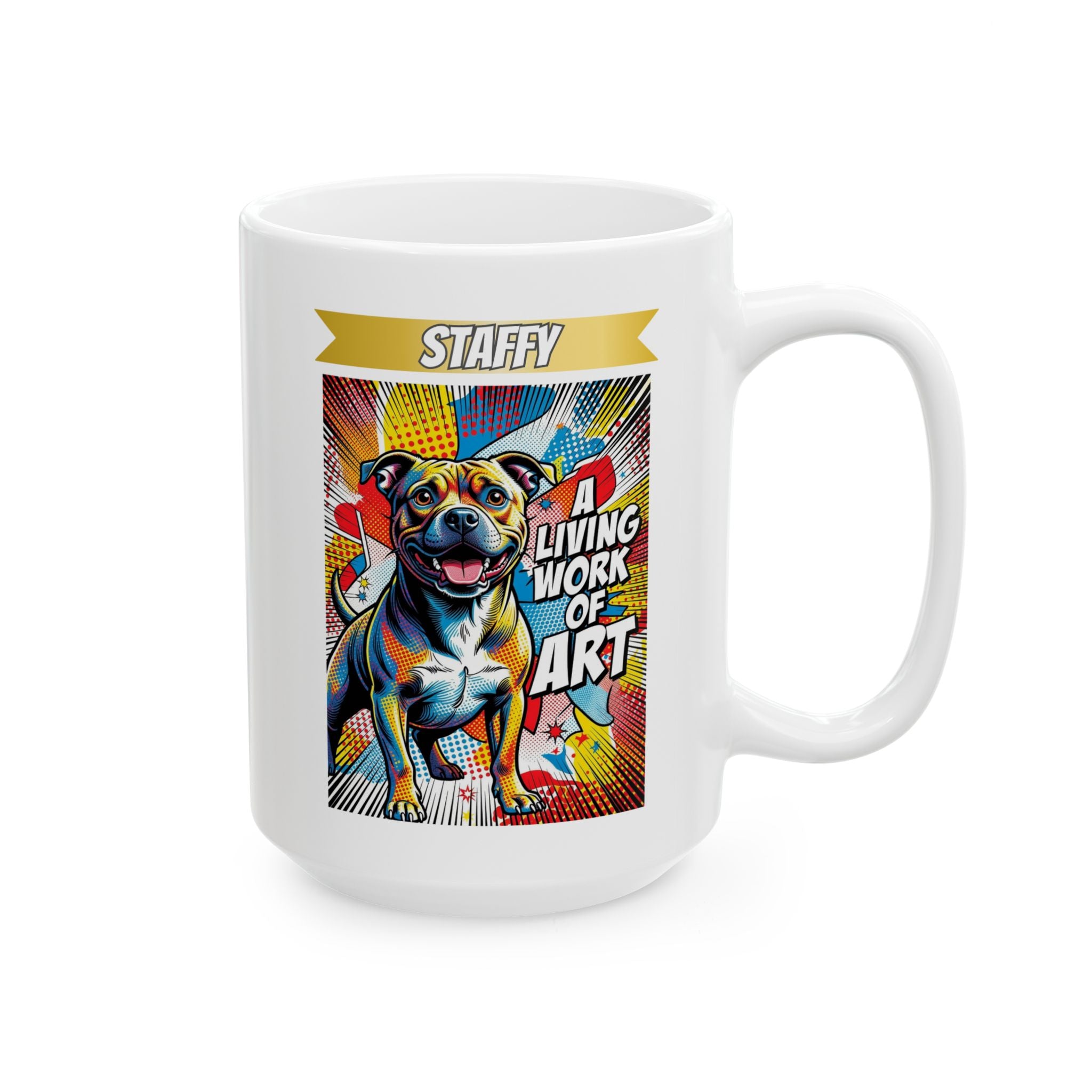 Staffordshire Bull Terrier Coffee Mug | Living Work of Art Collection | Pop Art