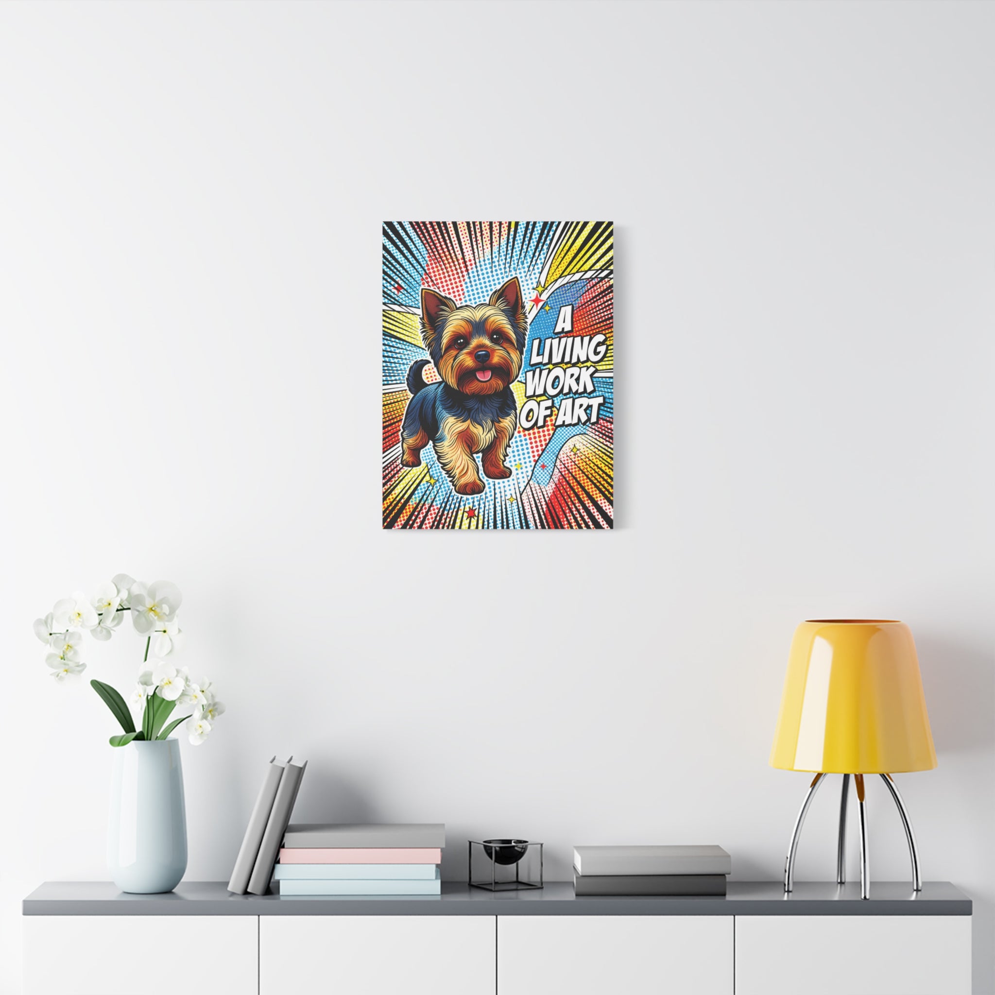 Yorkshire Terrier Canvas Wall Art | Living Work of Art Collection | Pop Art Print