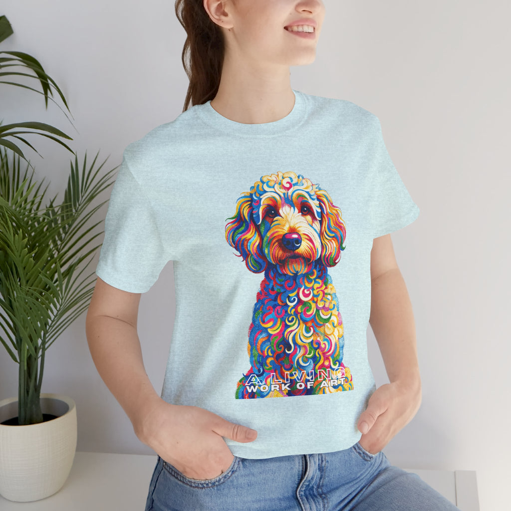Goldendoodle T Shirt | Living Work of Art Collection | Pointillism Style