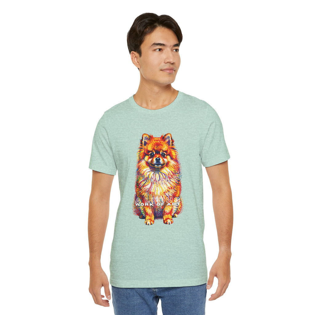 Pomeranian T Shirt | Living Work of Art Collection | Pointillism Style
