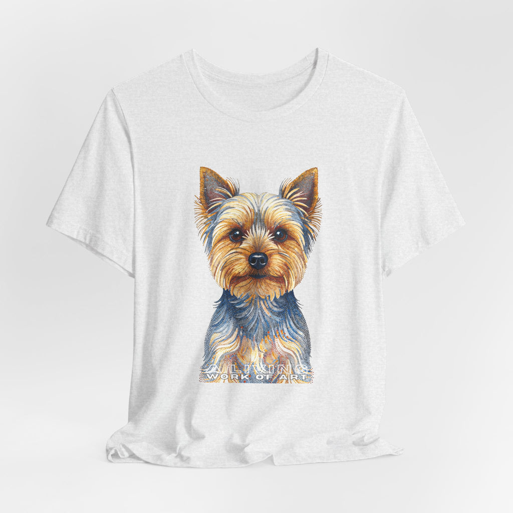 Yorkshire Terrier T Shirt | Living Work of Art Collection | Pointillism Style