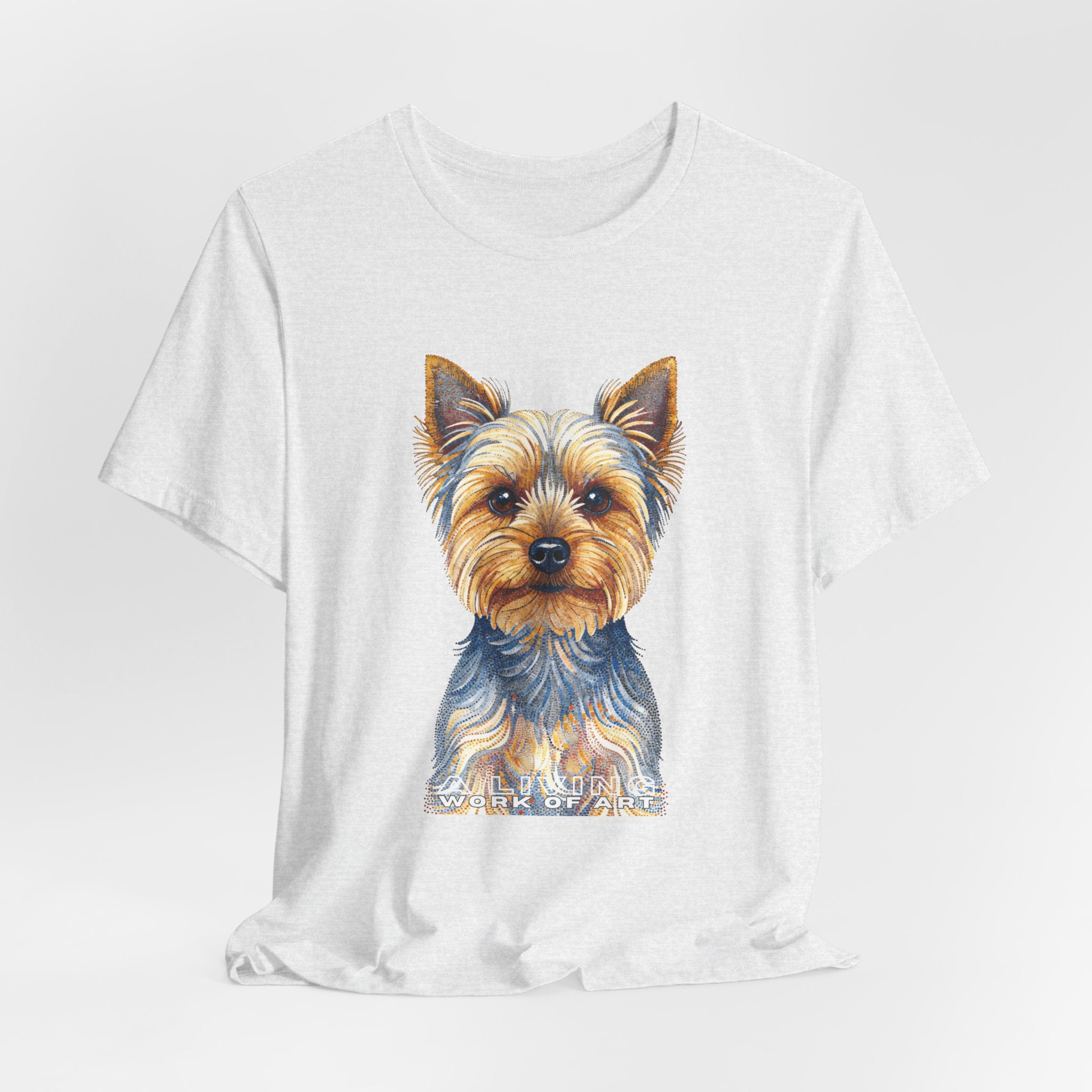 Yorkshire Terrier T Shirt | Living Work of Art Collection | Pointillism Style