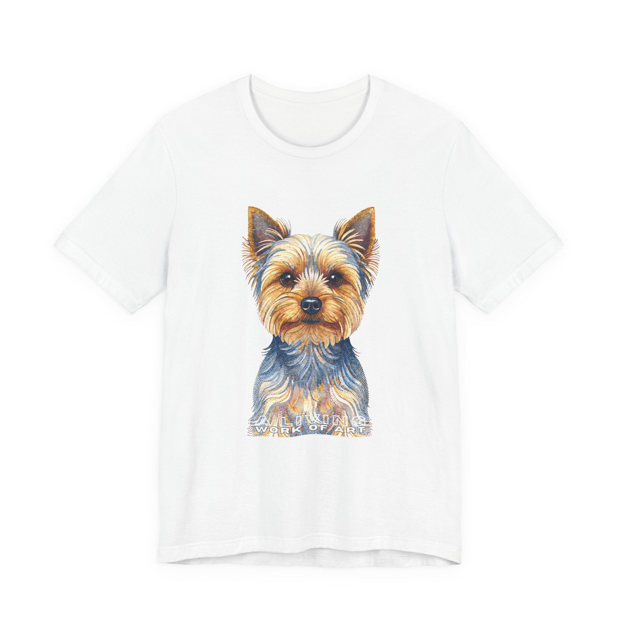 Yorkshire Terrier T Shirt | Living Work of Art Collection | Pointillism Style