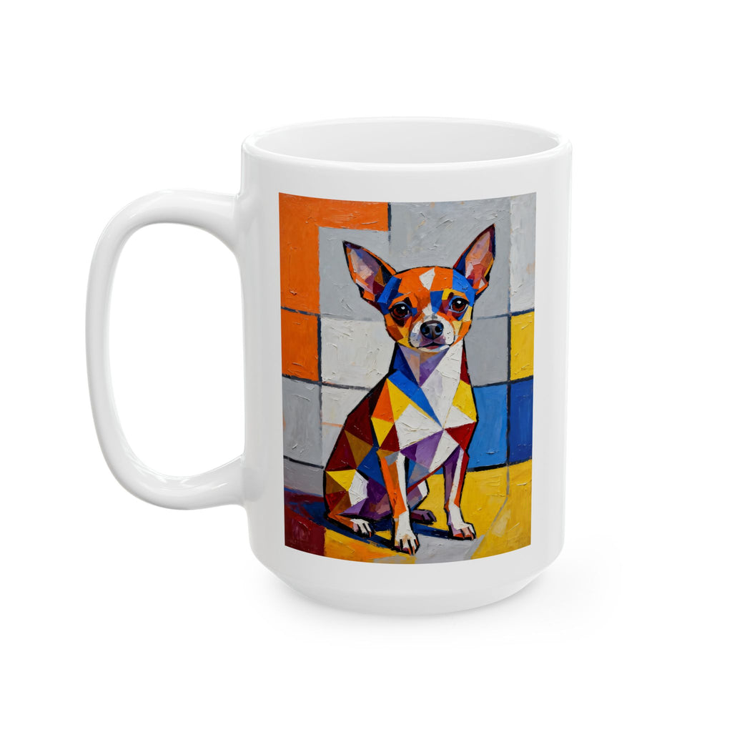 Chihuahua Coffee Mug | Living Work of Art Collection | Cubist Style