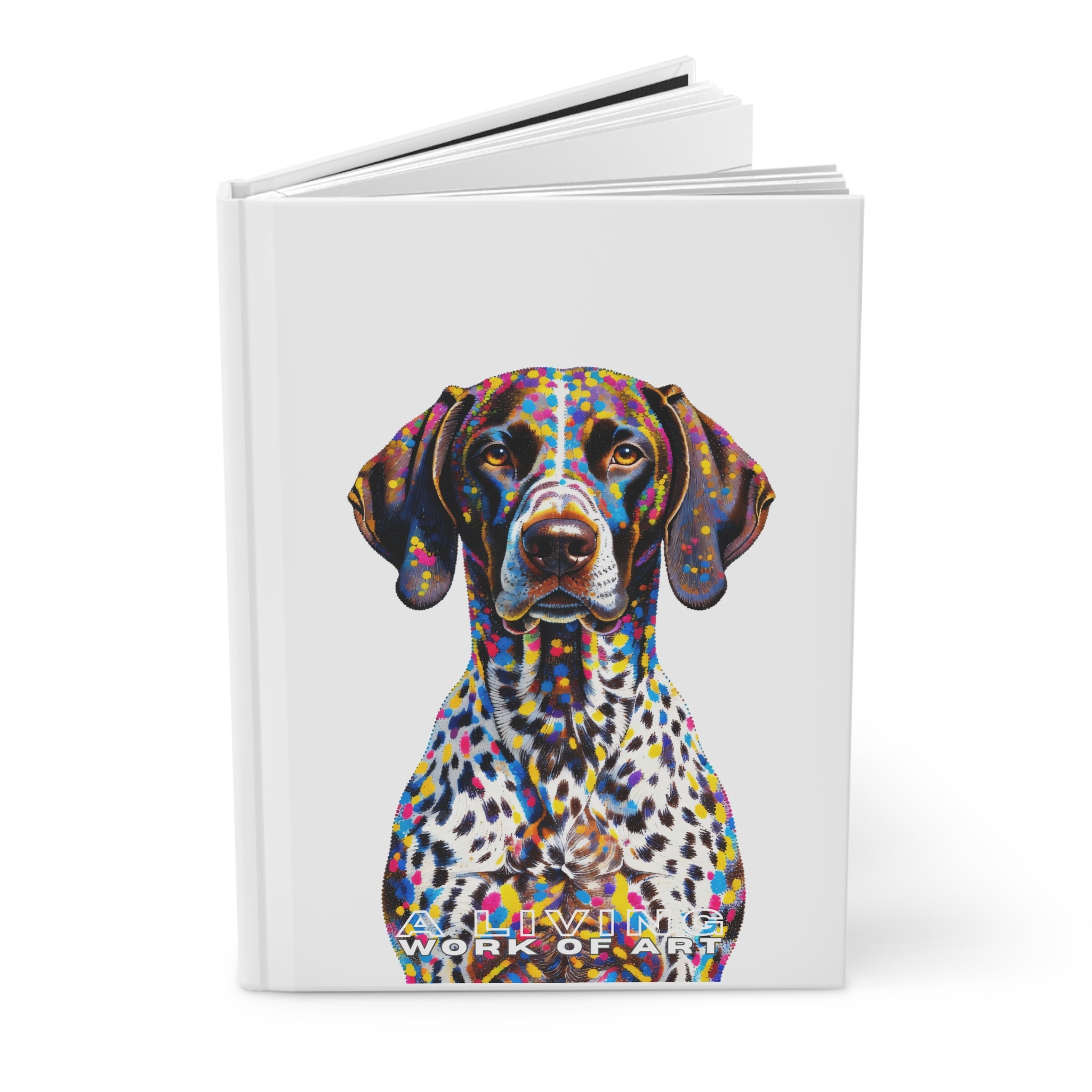 German Shorthaired Pointer Notebook | Living Work of Art Collection | Pointillism Style