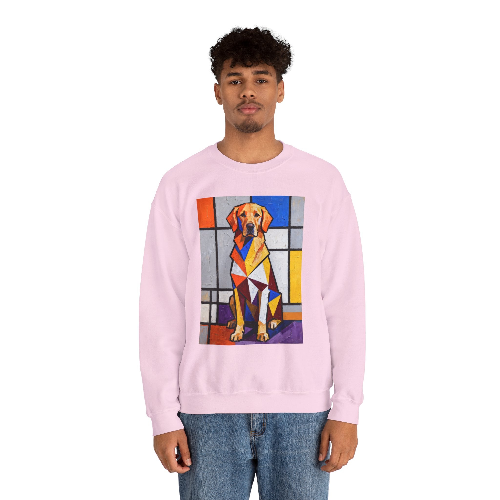 Golden Retriever Sweatshirt | Living Work of Art Collection | Cubist Style