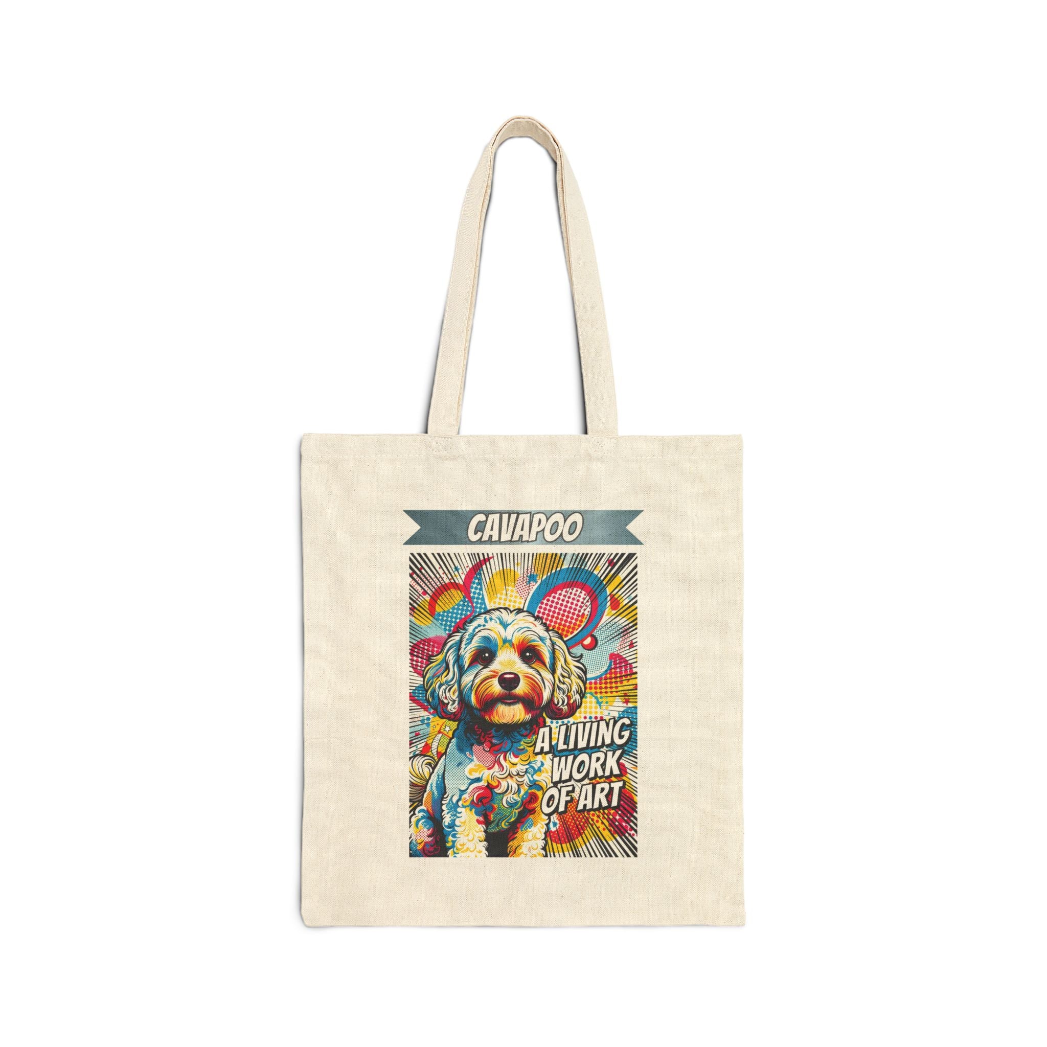 Cavapoo Tote Bag | Living Work of Art Collection | Pop Art