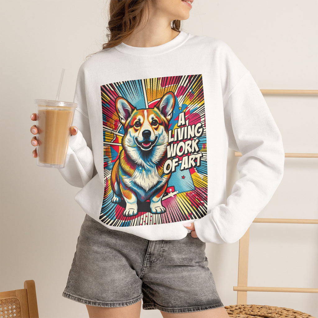 Corgi Sweatshirt | Living Work of Art Collection | Pop Art