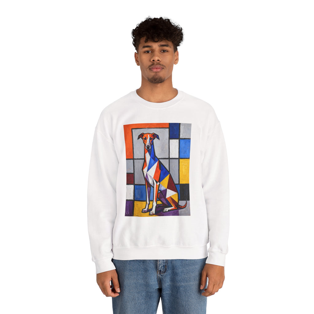 Whippet Sweatshirt | Living Work of Art Collection | Cubist Style