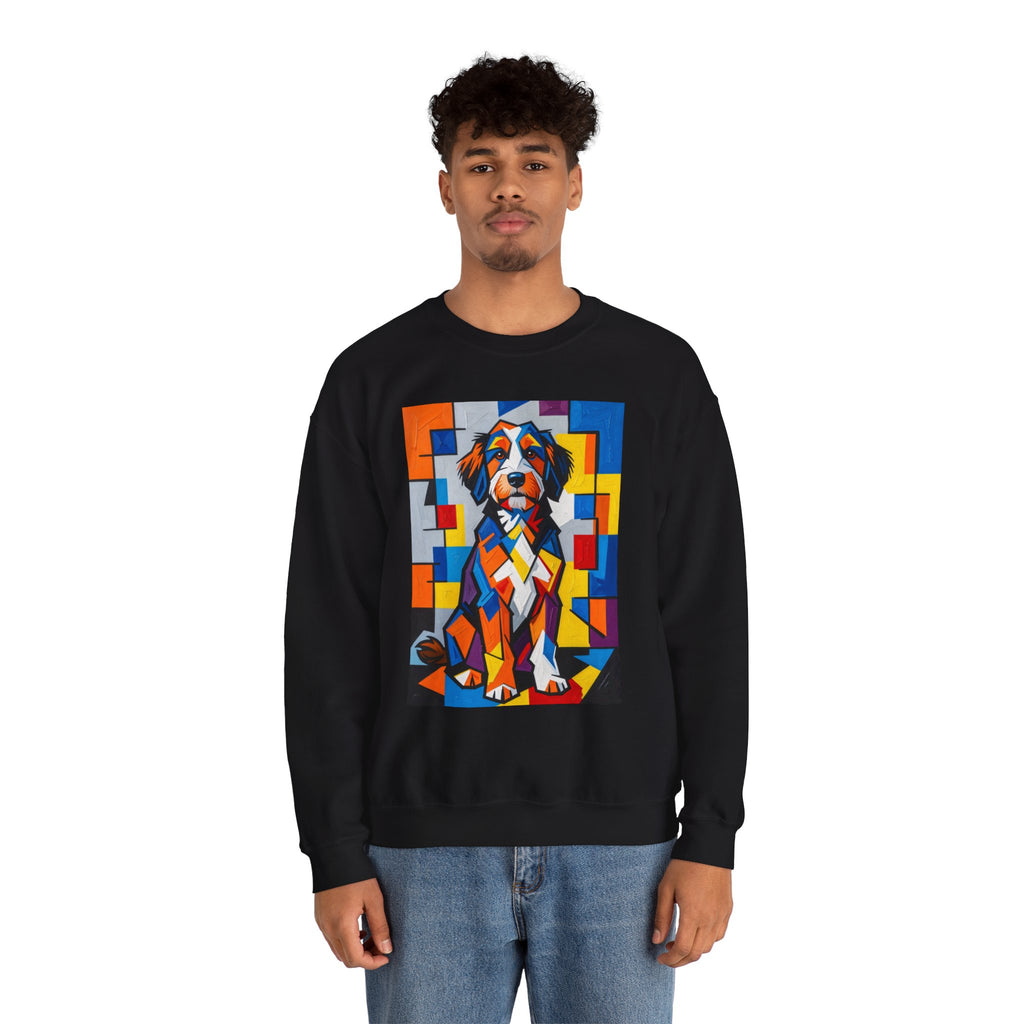 Bernedoodle Sweatshirt | Living Work of Art Collection | Cubist Style