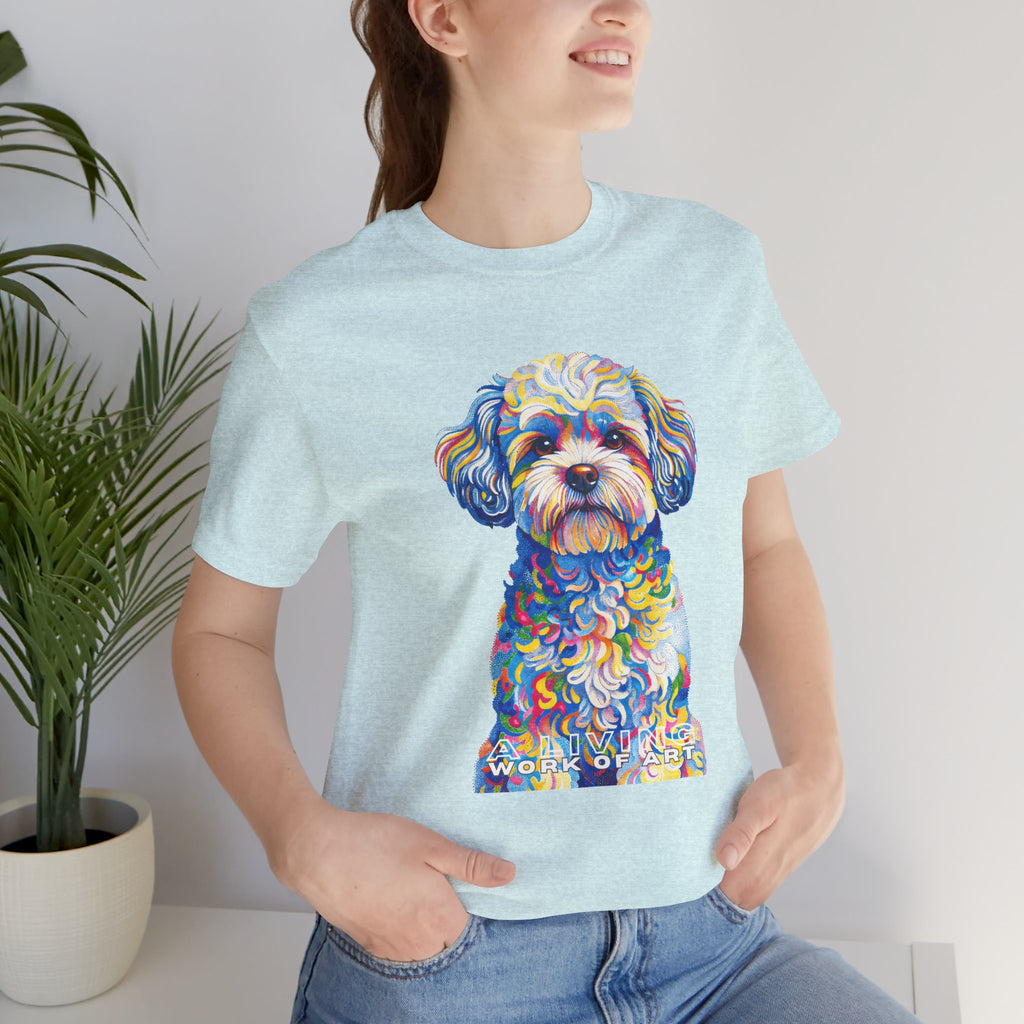 Shih-Poo T Shirt | Living Work of Art Collection | Pointillism Style