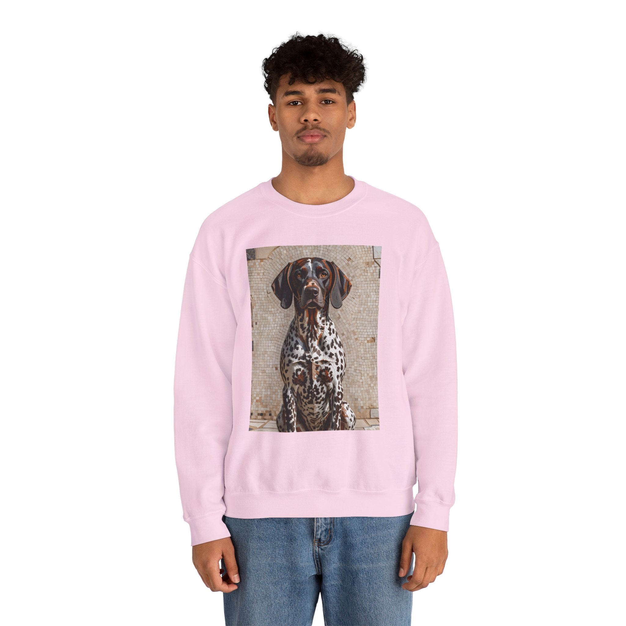 German Shorthaired Pointer Sweatshirt | Living Work of Art Collection | Mosaic Style