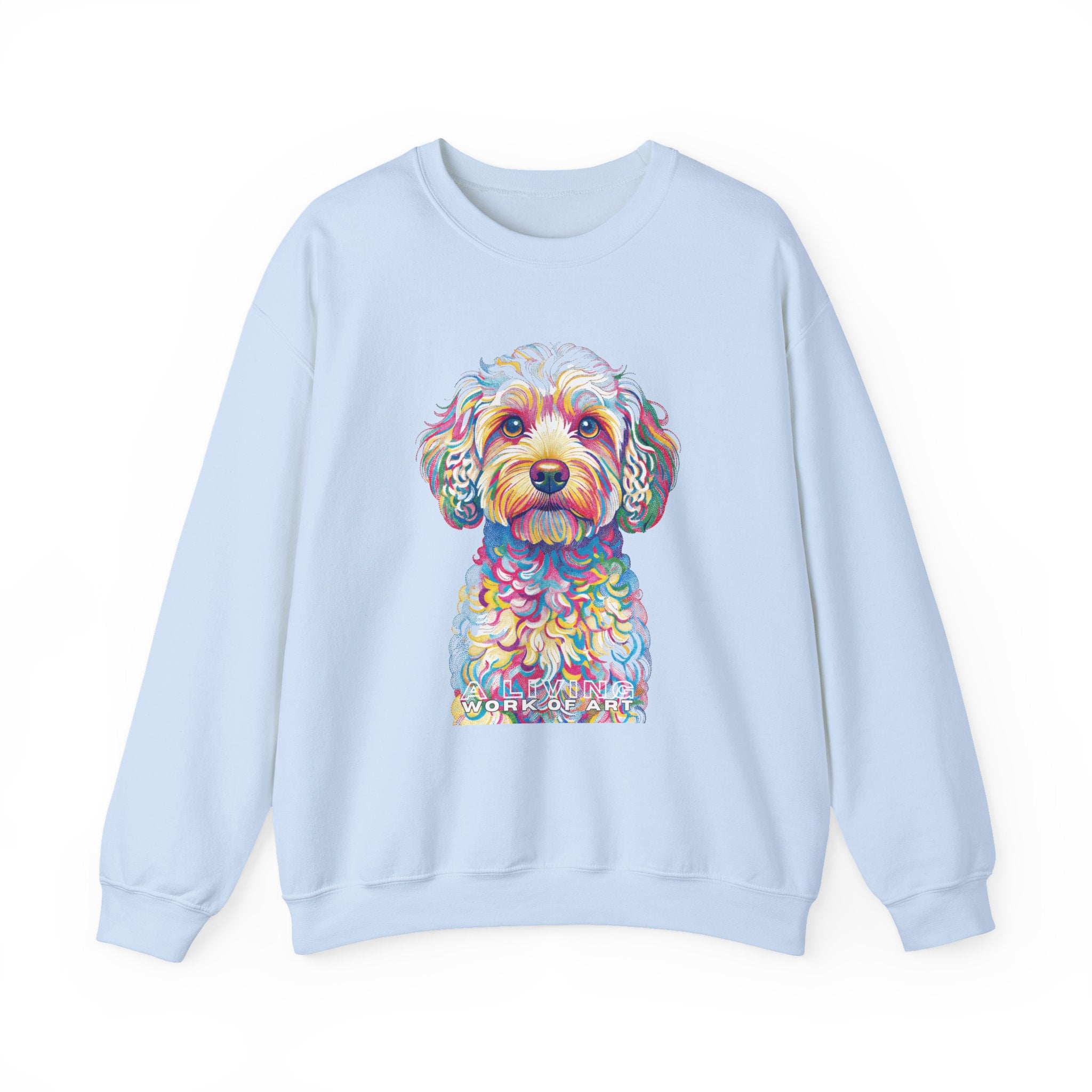 Cavapoo Sweatshirt | Living Work of Art Collection | Pointillism Style