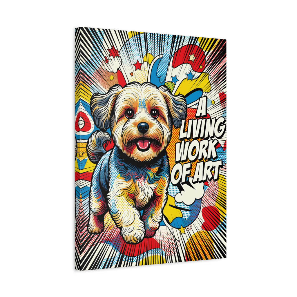 Yorkipoo Canvas Wall Art | Living Work of Art Collection | Pop Art Print