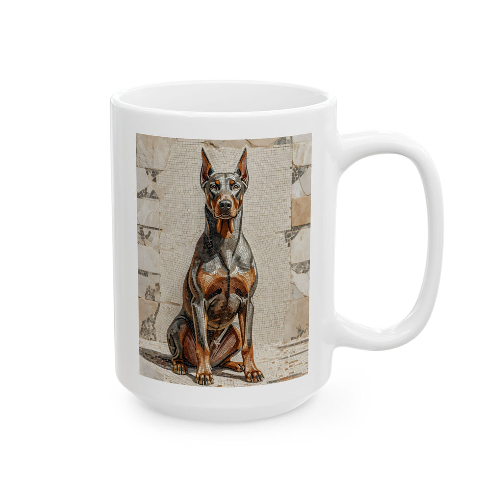 Doberman Pinscher Coffee Mug | Living Work of Art Collection | Mosaic Style