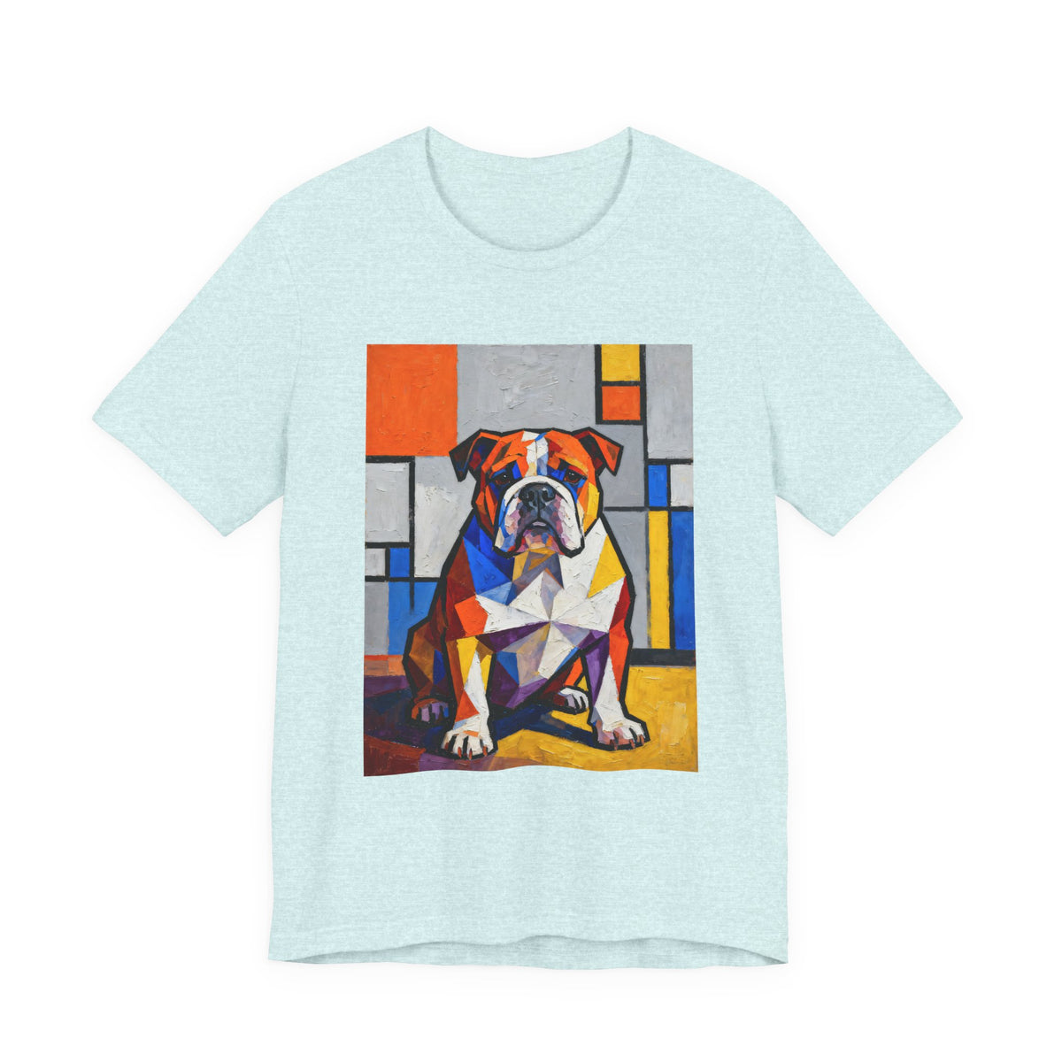Bulldog T Shirt | Living Work of Art Collection | Cubist Style