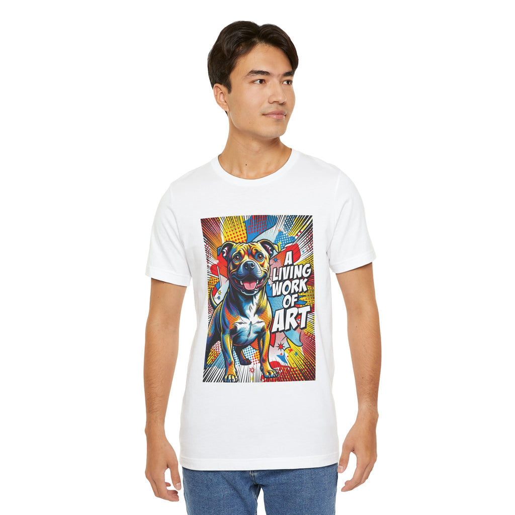 Staffordshire Bull Terrier T Shirt | Living Work of Art Collection | Pop Art