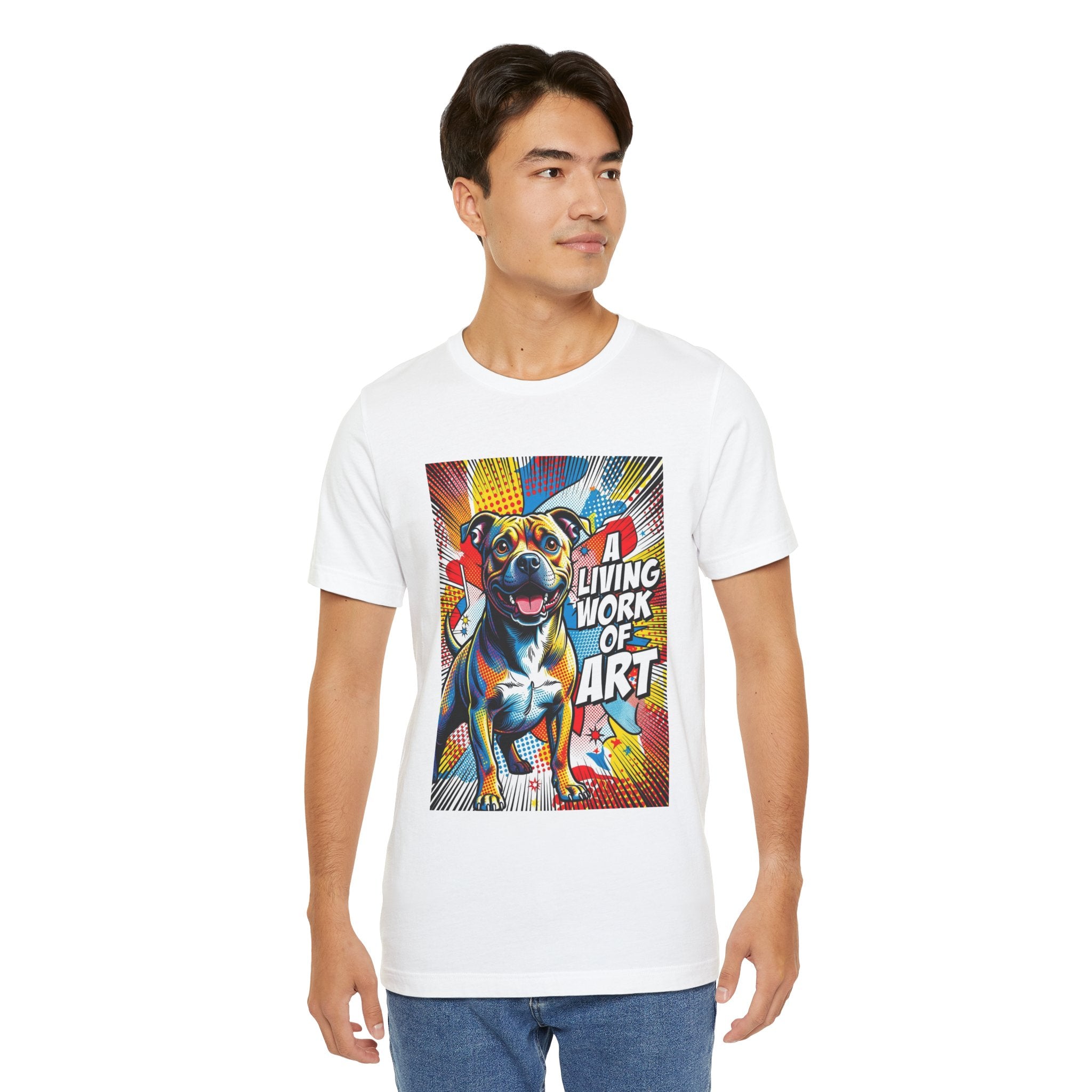 Staffordshire Bull Terrier T Shirt | Living Work of Art Collection | Pop Art