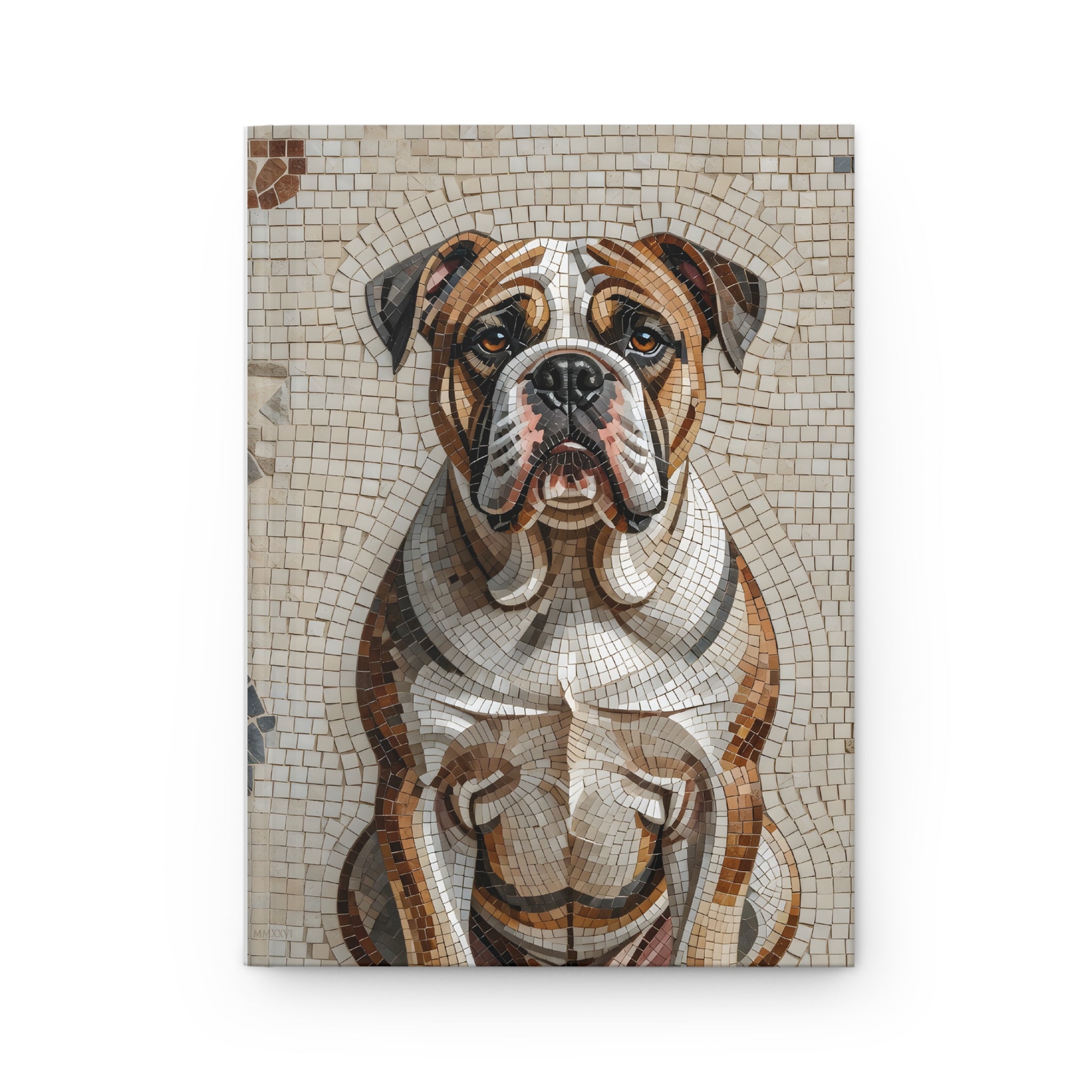 Bulldog Notebook | Living Work of Art Collection | Mosaic Style