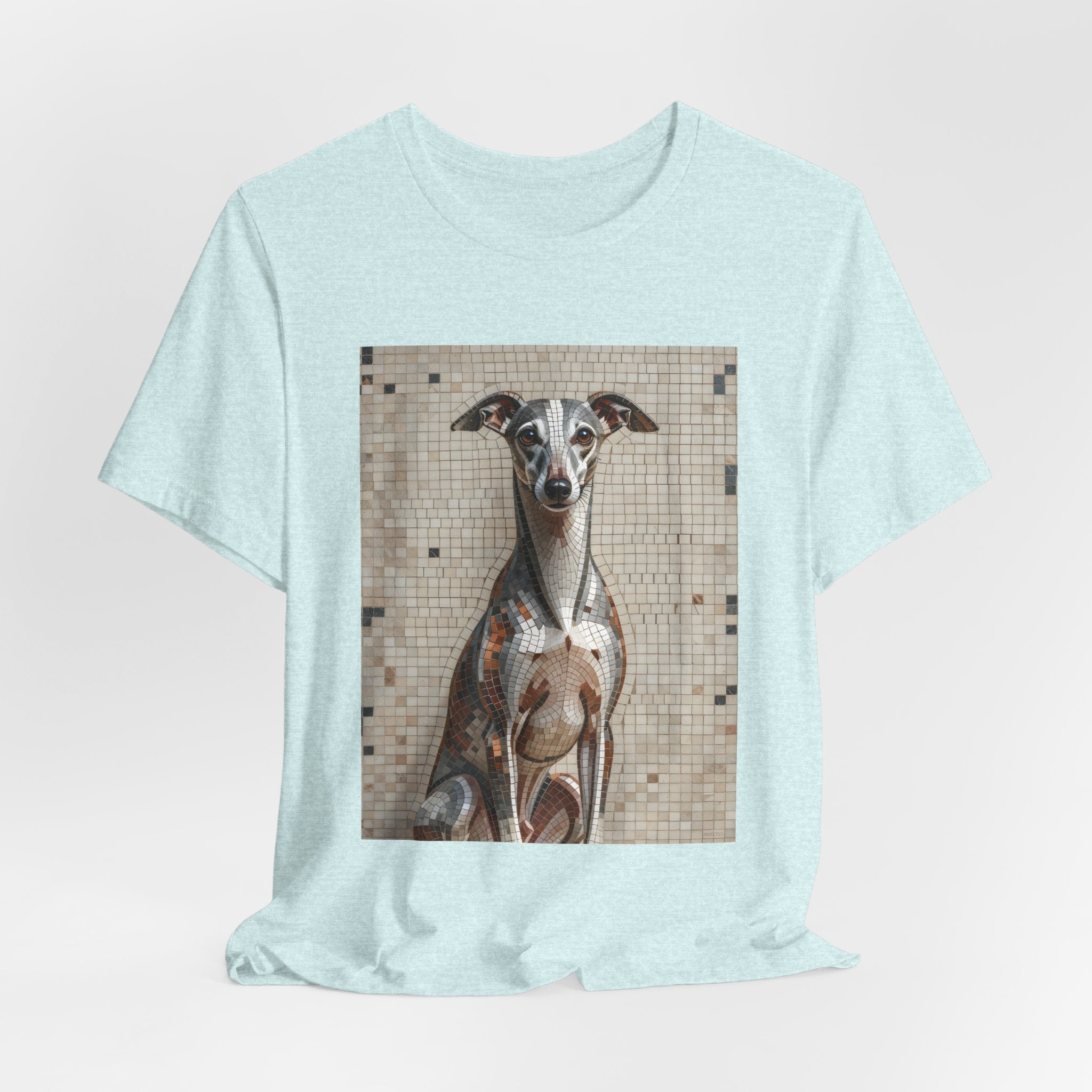 Whippet T Shirt | Living Work of Art Collection | Mosaic Style