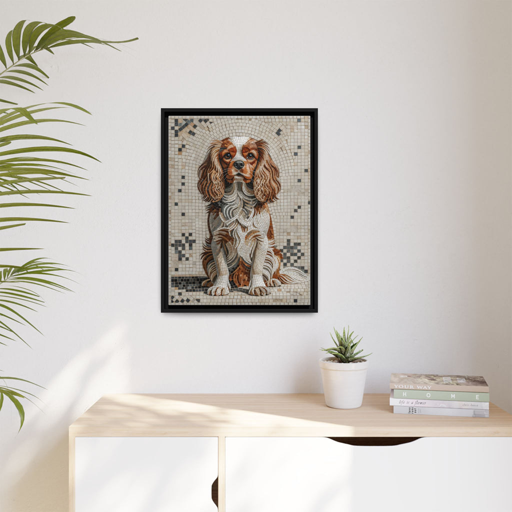 Cavalier King Charles Spaniel Canvas Wall Art | Living Work of Art Collection | Mosaic Style Print