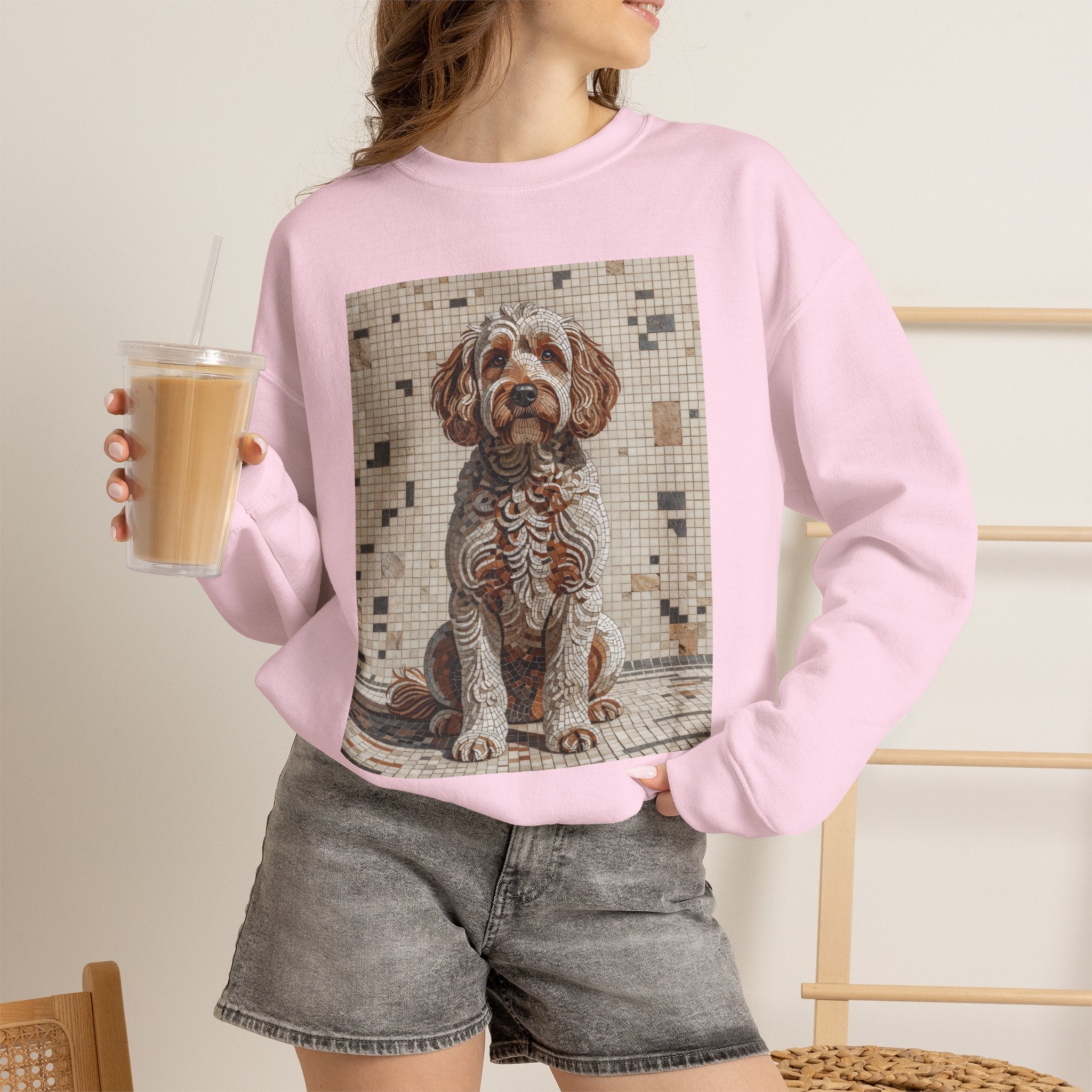 Schnoodle Sweatshirt | Living Work of Art Collection | Mosaic Style