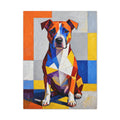 Staffordshire Bull Terrier Canvas Wall Art | Living Work of Art Collection | Cubist Style Print