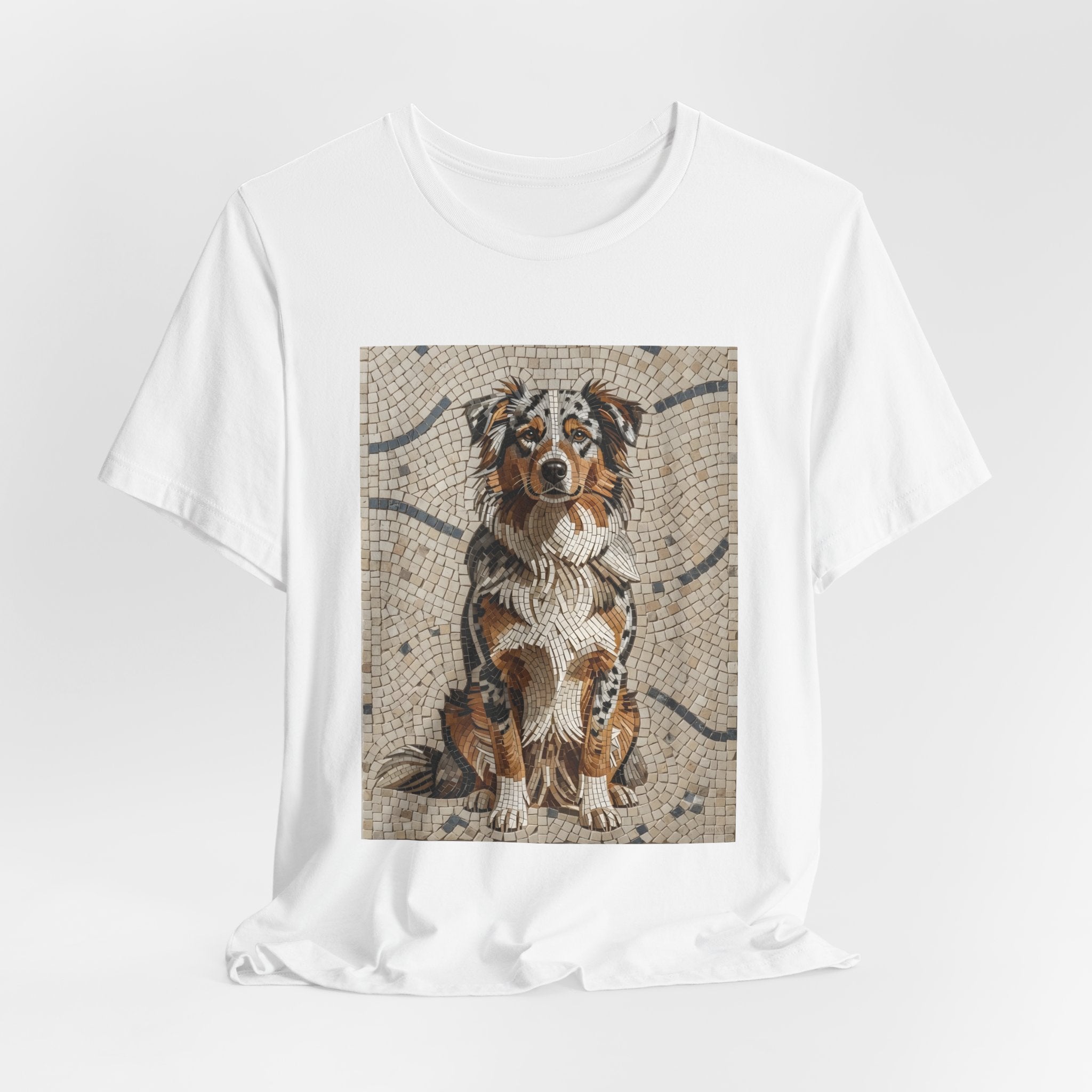 Australian Shepherd T Shirt | Living Work of Art Collection | Mosaic Style
