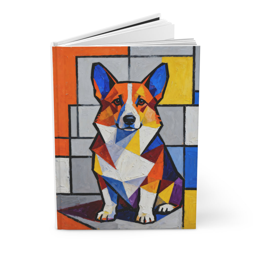 Corgi Notebook | Living Work of Art Collection | Cubist Style