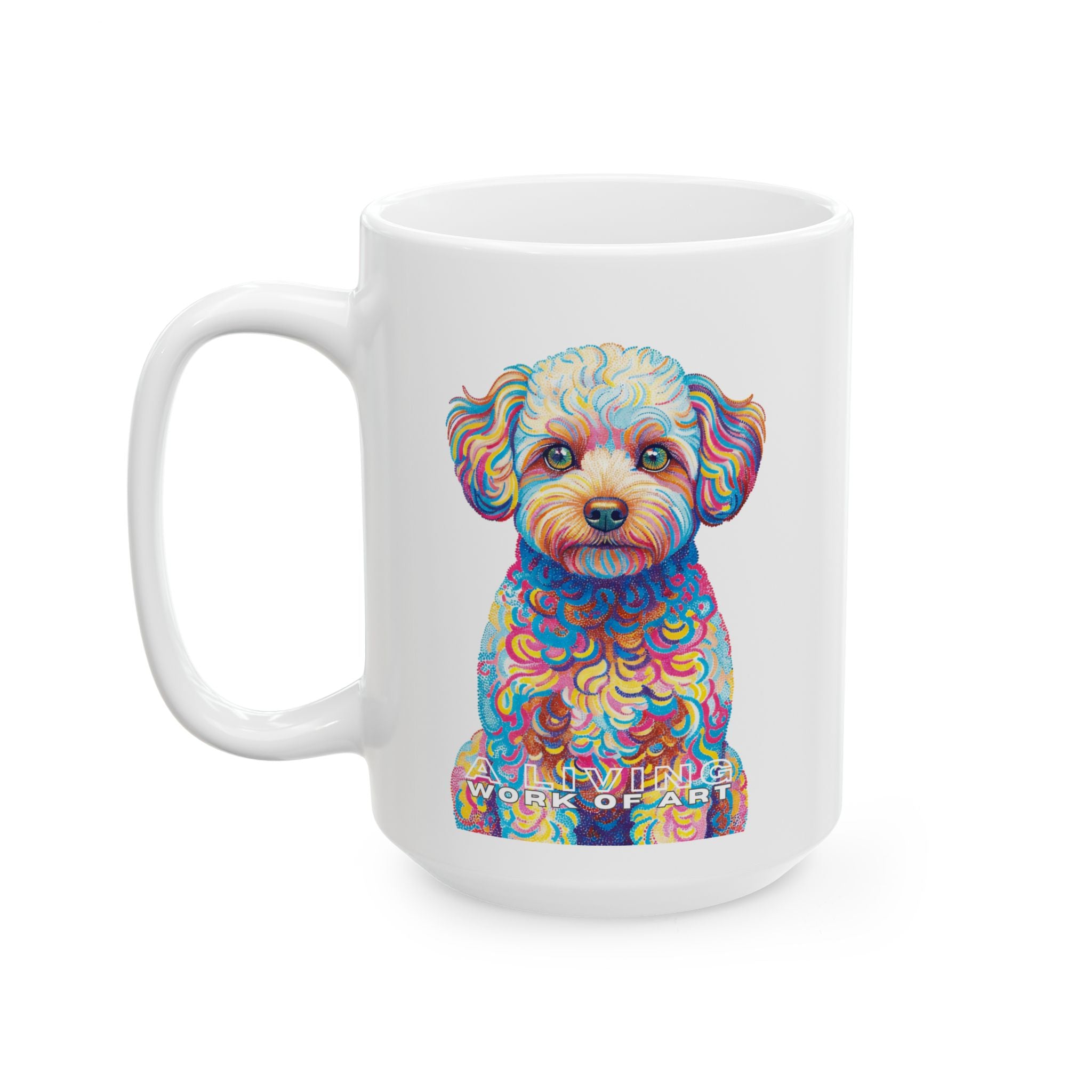Maltipoo Coffee Mug | Living Work of Art Collection | Pointillism Style