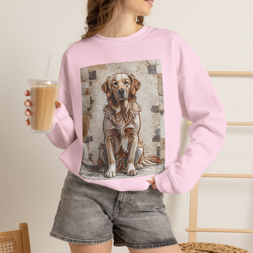 Golden Retriever Sweatshirt | Living Work of Art Collection | Mosaic Style