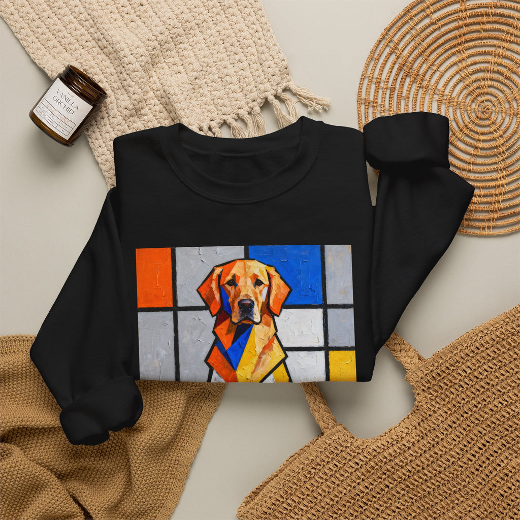 Golden Retriever Sweatshirt | Living Work of Art Collection | Cubist Style
