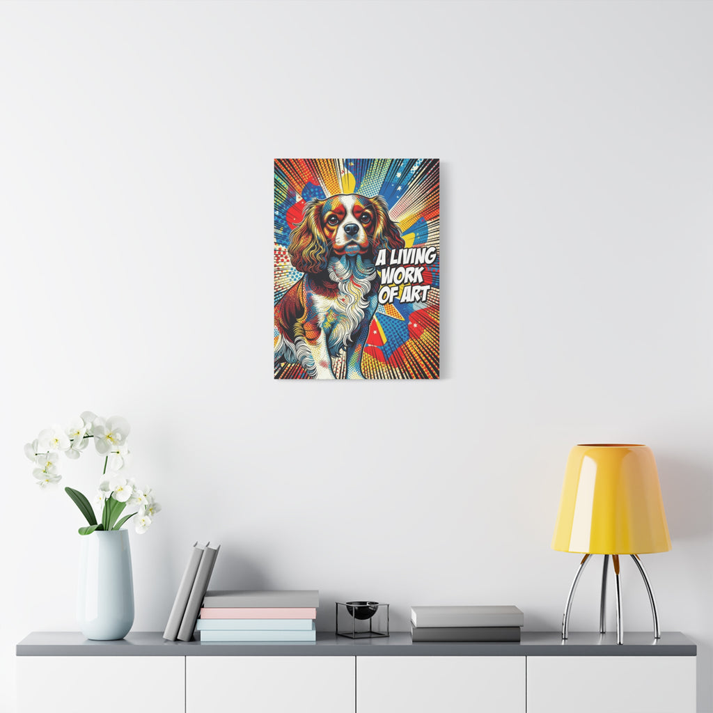 Cavalier King Charles Spaniel Canvas Wall Art | Living Work of Art Collection | Pop Art Print