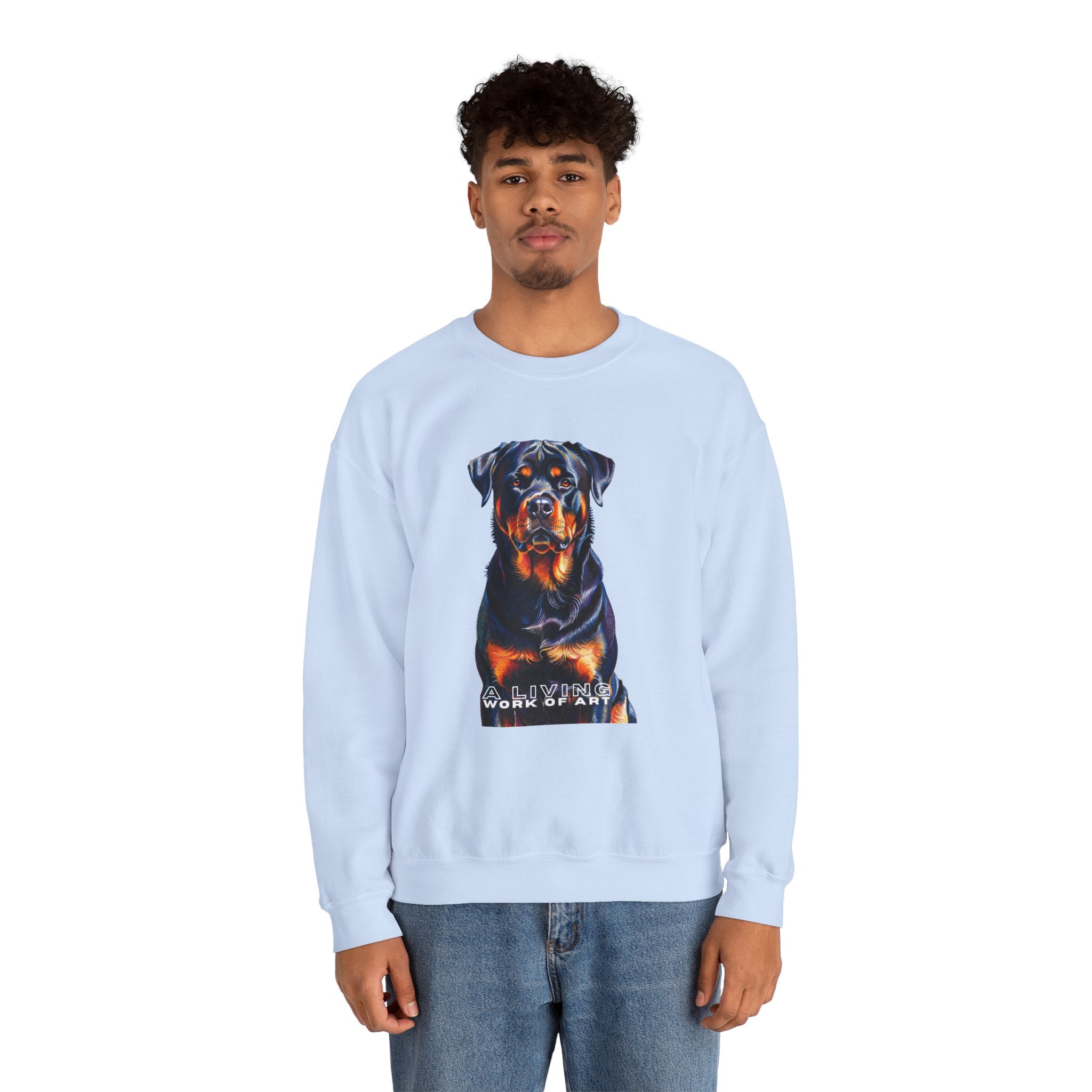 Rottweiler Sweatshirt | Living Work of Art Collection | Pointillism Style
