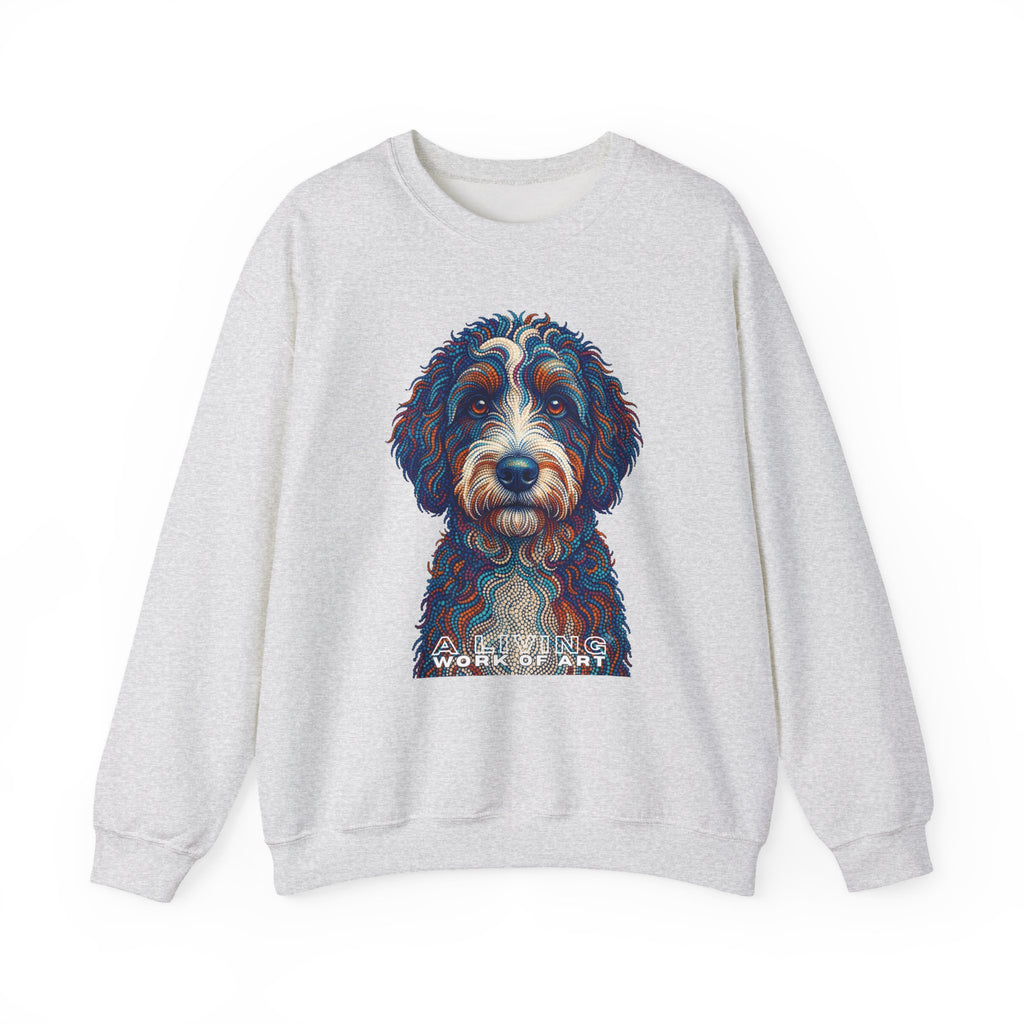 Bernedoodle Sweatshirt | Living Work of Art Collection | Pointillism Style