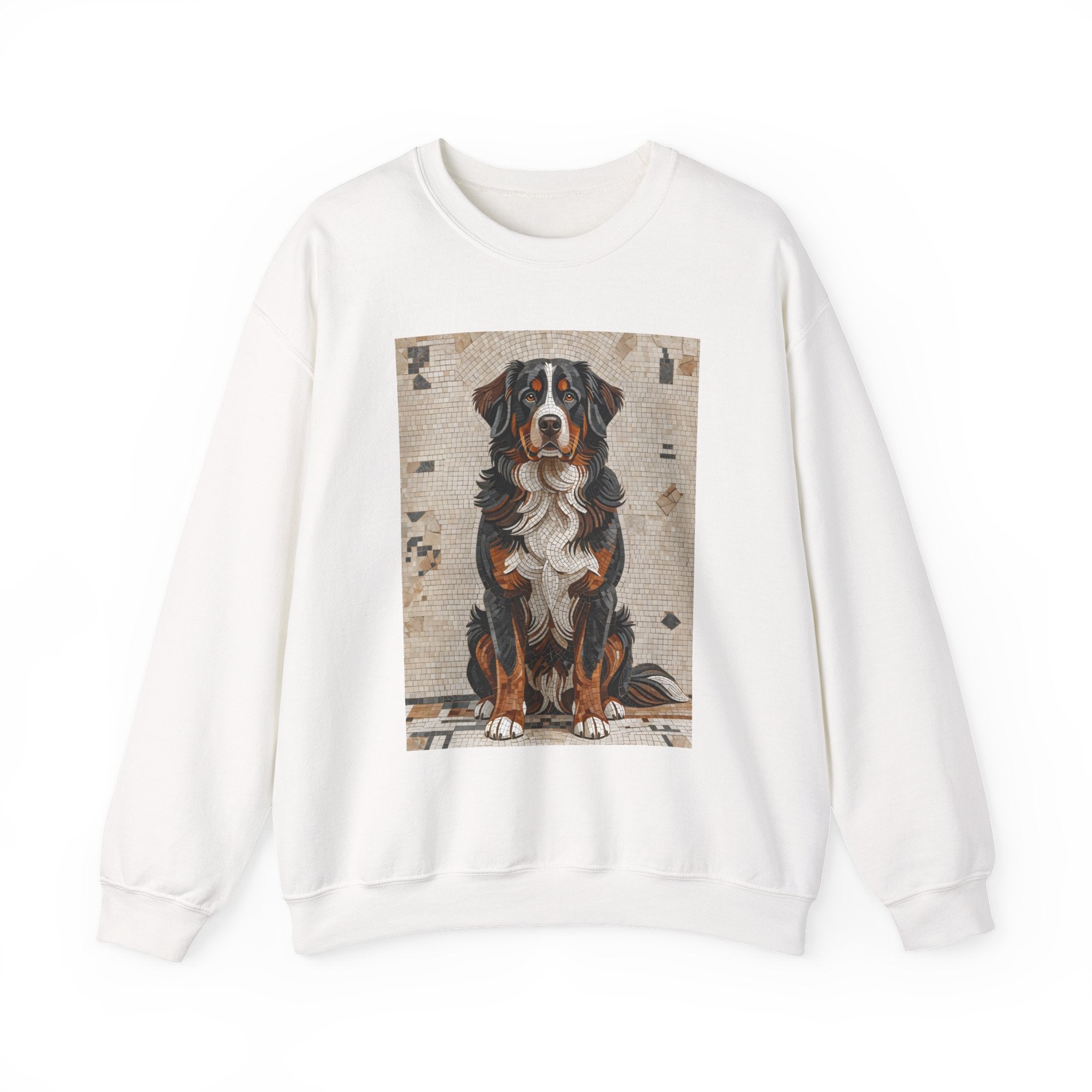 Bernese Mountain Dog Sweatshirt | Living Work of Art Collection | Mosaic Style