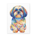 Shih Tzu Canvas Wall Art | Living Work of Art Collection | Pointillism Style Print